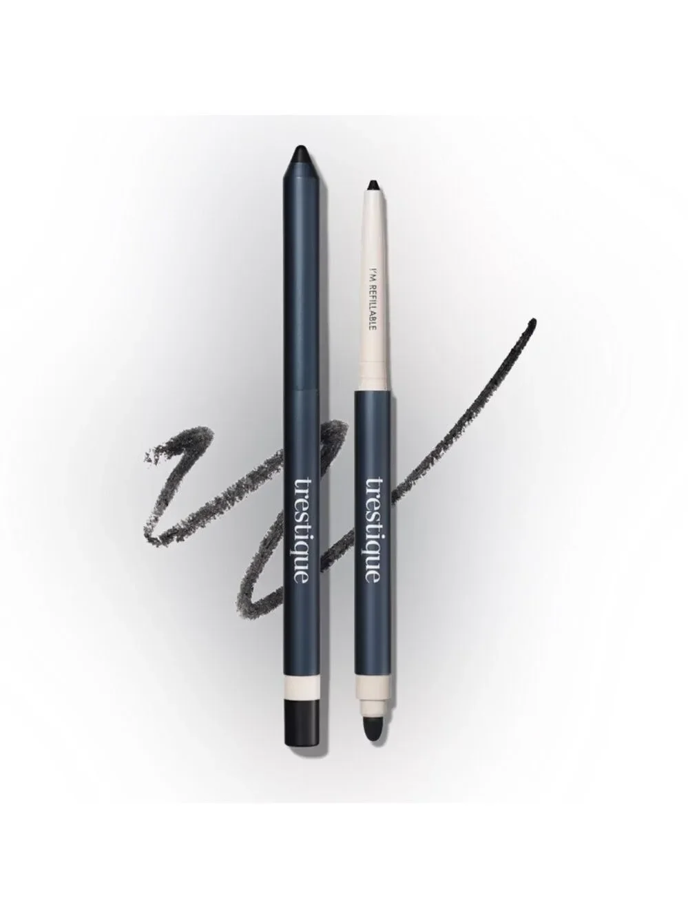 NIB treStiQue Line Sharpen + Smudge Dual-Ended Eye Pencil- Santorini Black Sands